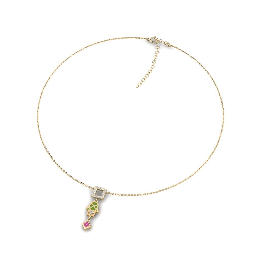 Turmalina rosa Collar Gargantilla de Mujer Beskyddare