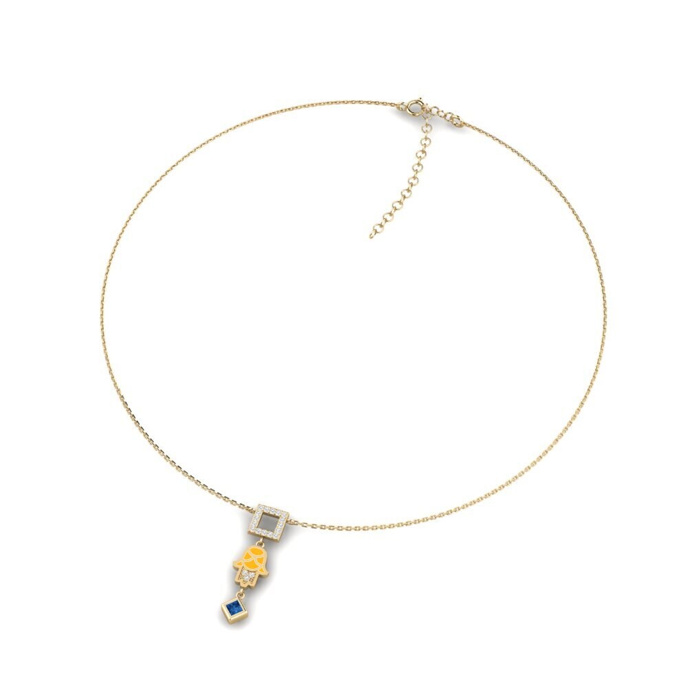 Circonita Azul Oscuro Collar Gargantilla de Mujer Beskyddare