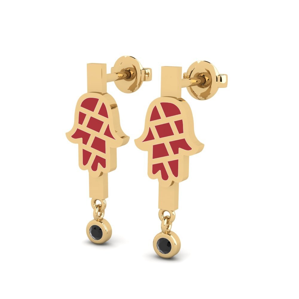 Zafiro negro Pendiente de mujer Bogatstvo