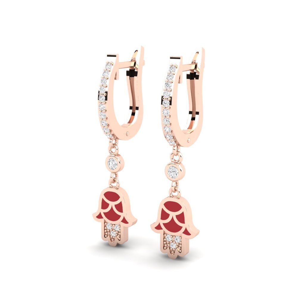 14k Oro Rosa Pendiente de mujer Carah