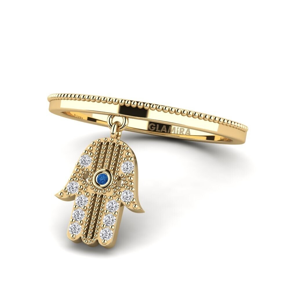 Dark Blue Zirconia Ring Comeliness