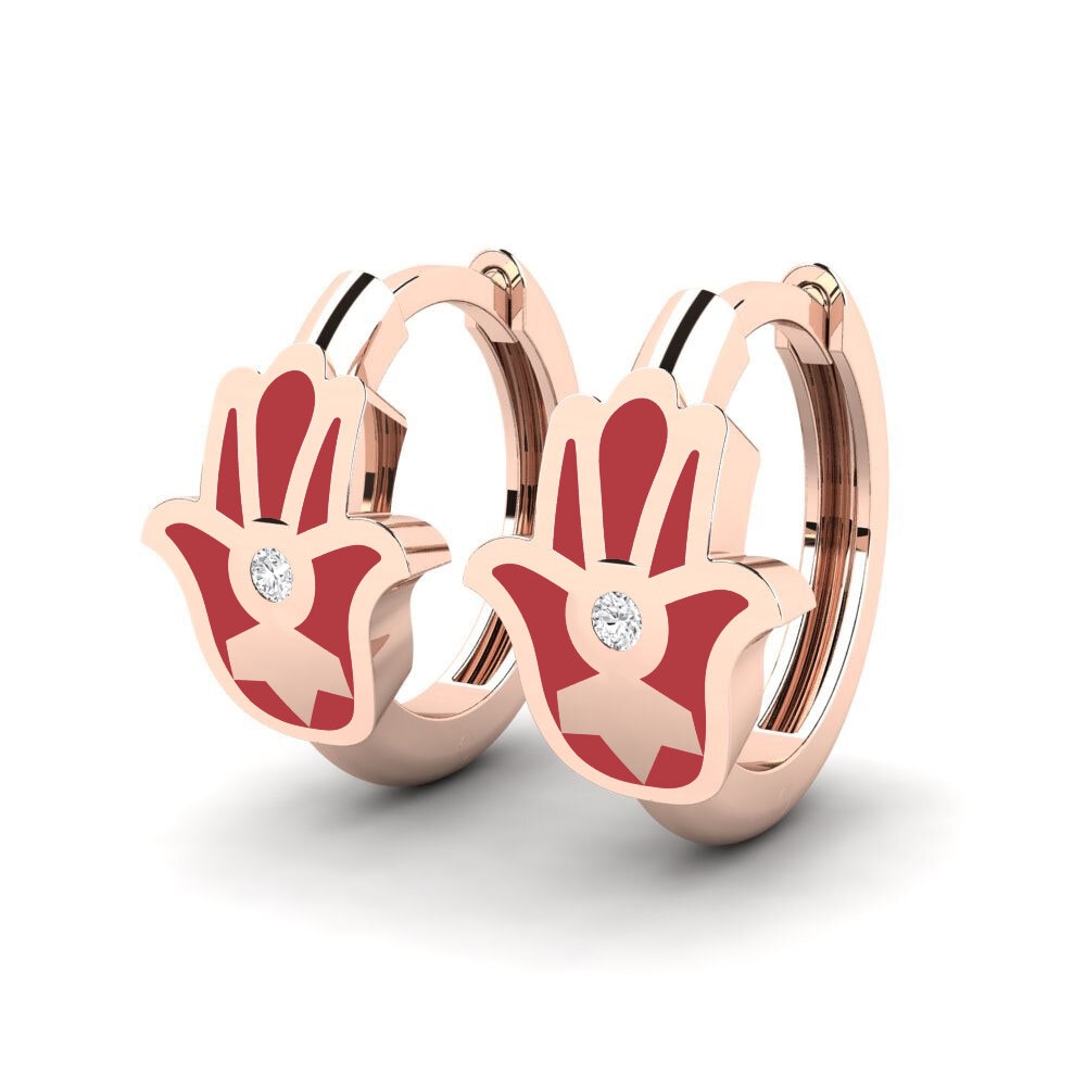 14k Oro Rosa Pendiente de mujer Cumhacht