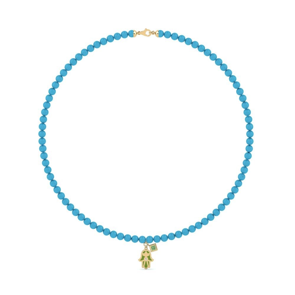 Diamante Verde Collar de Mujer Dionadoir