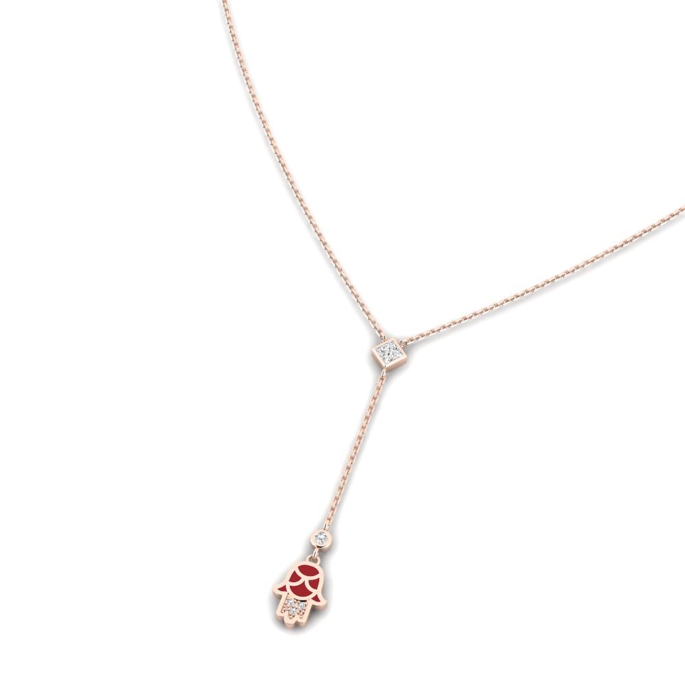 14k Oro Rosa Collar de Mujer Doverie