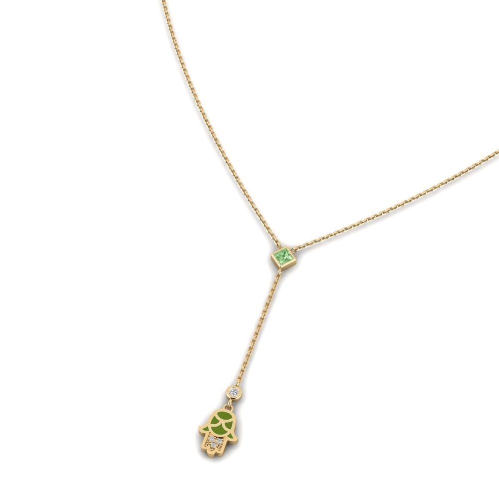 Diamante Verde Collar de Mujer Doverie