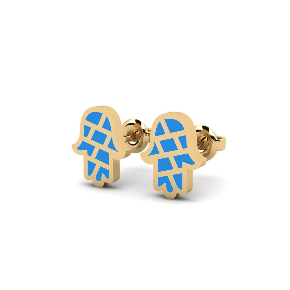 9k Oro Amarillo Pendientes Dzala