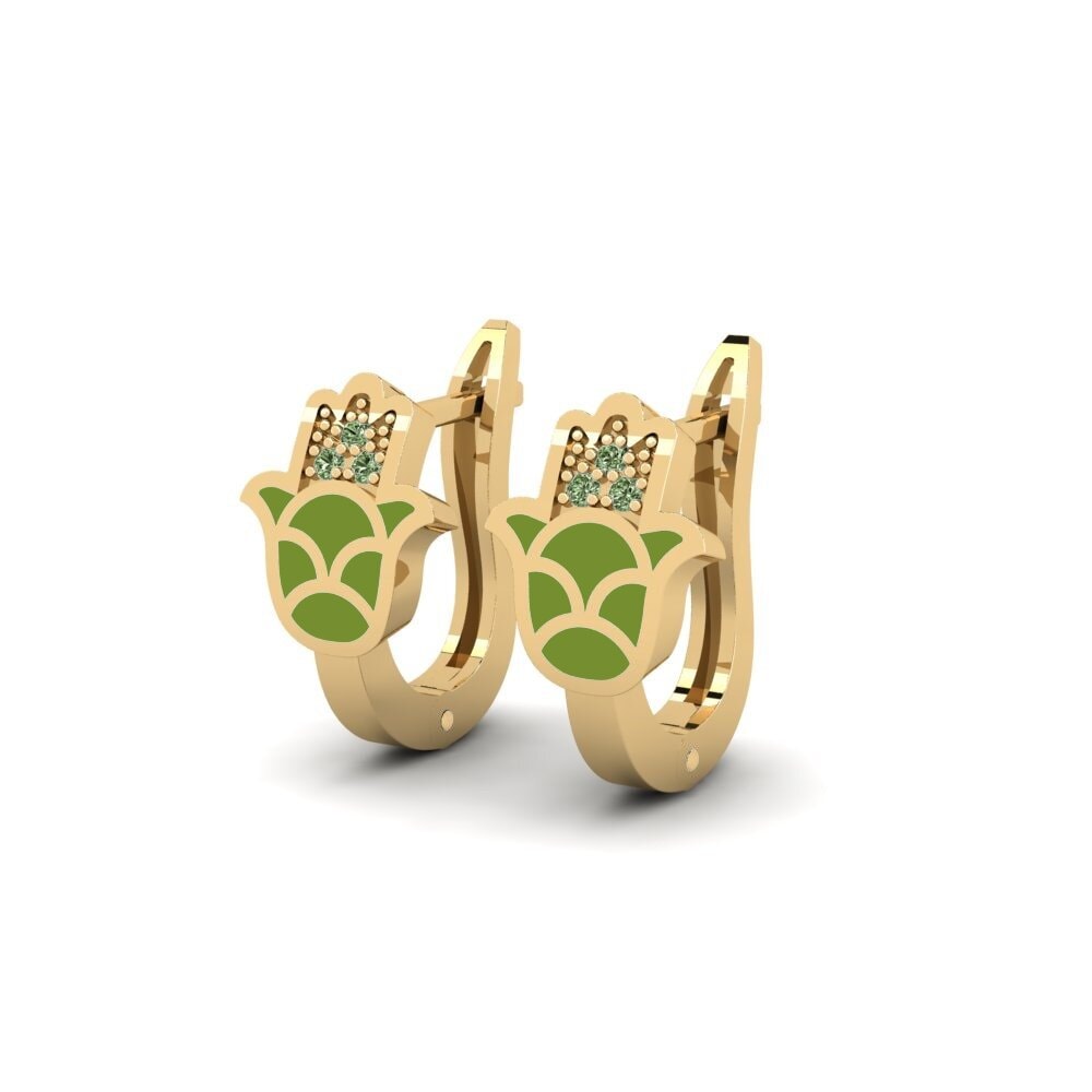 Diamante Verde Pendiente de mujer Energia