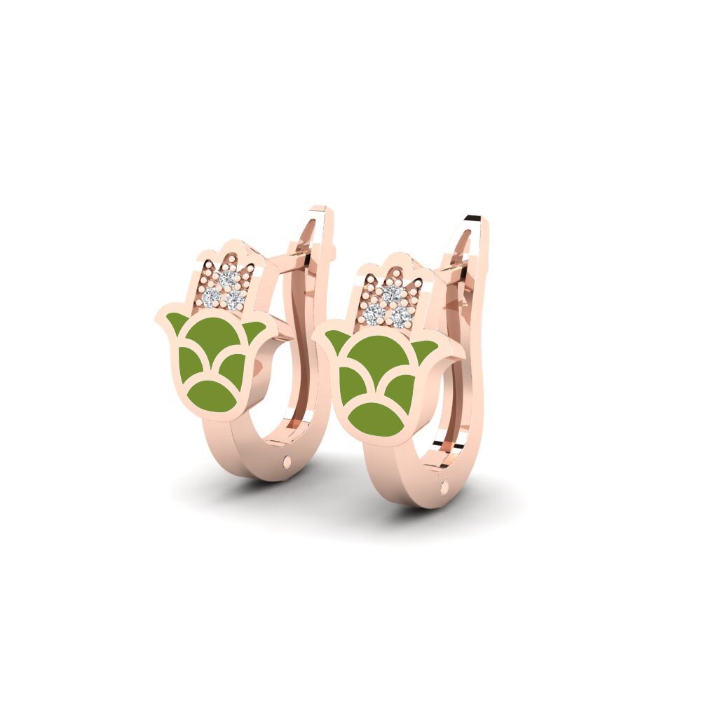 18k Oro Rosa Pendiente de mujer Energia