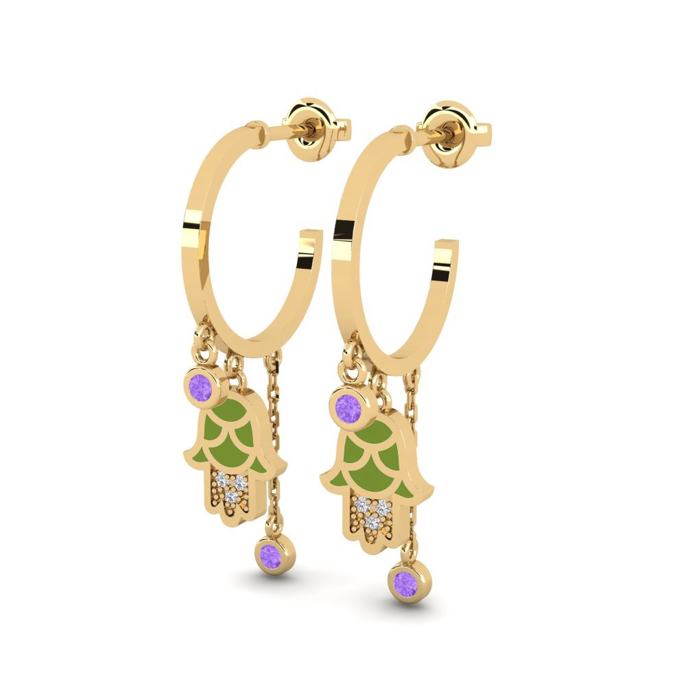 Amethyst Women's Earring Gawwa