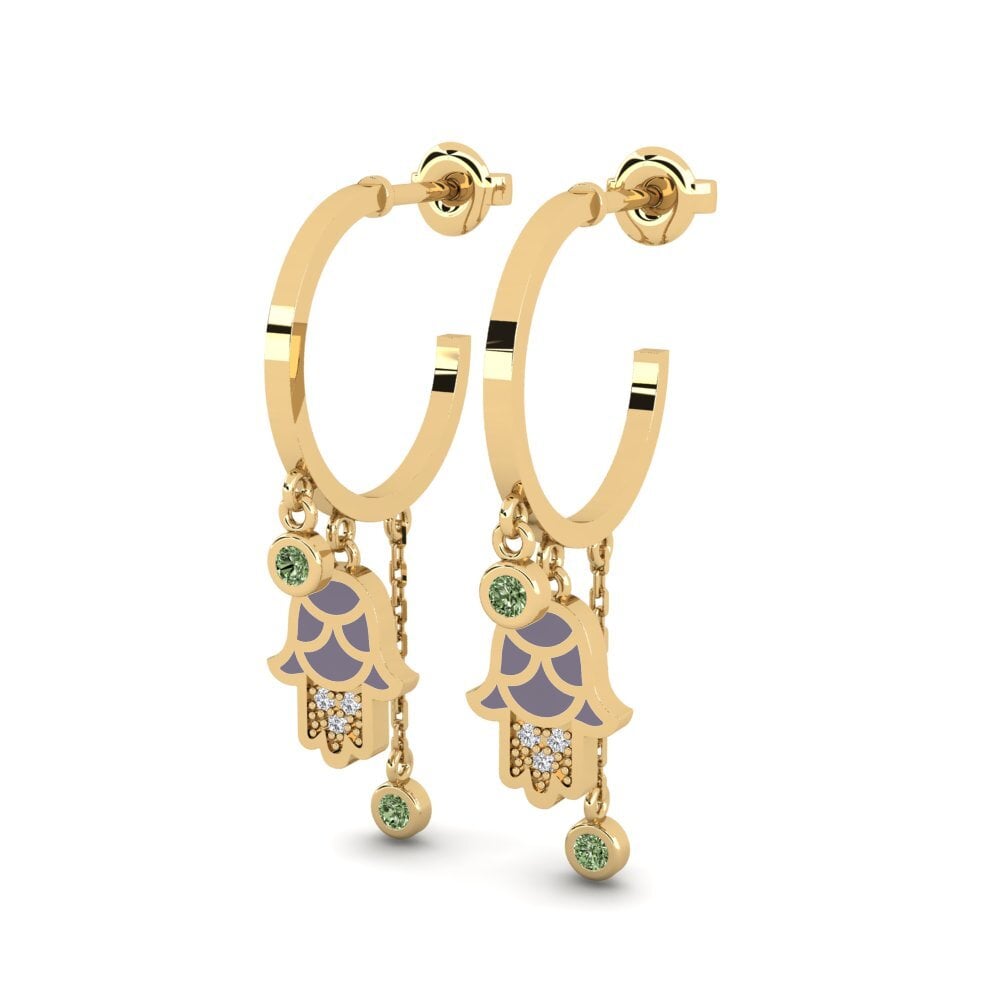 Green Diamond Women's Earring Gawwa