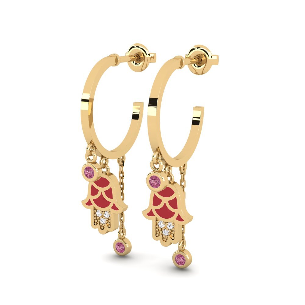 Rhodolite Garnet Women's Earring Gawwa