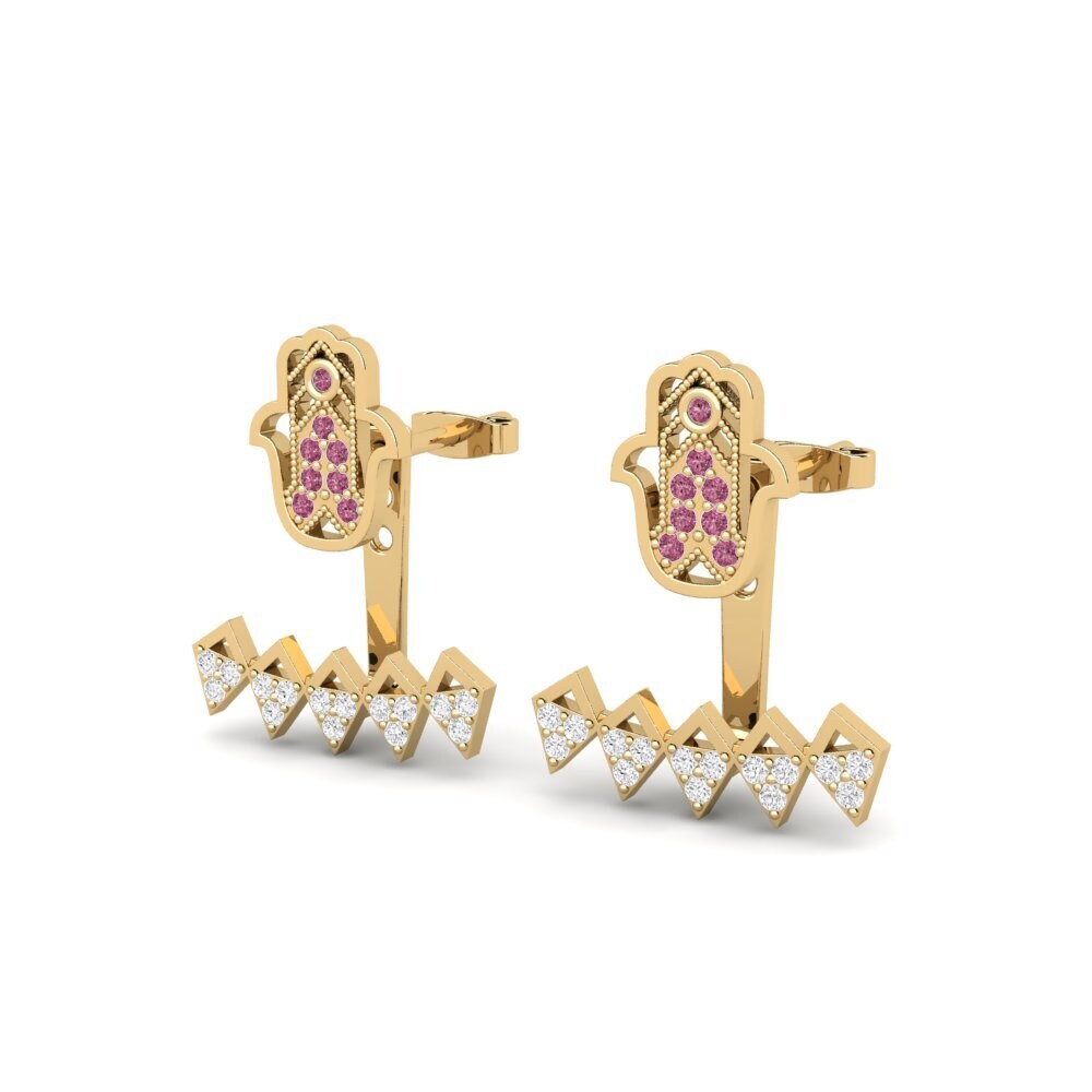 Rhodolite Garnet Women's Earring Hasker
