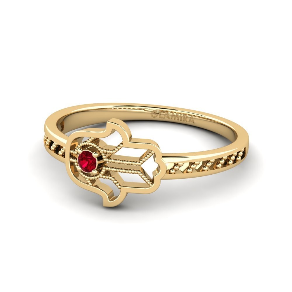 Red Zirconia Ring Jabuka
