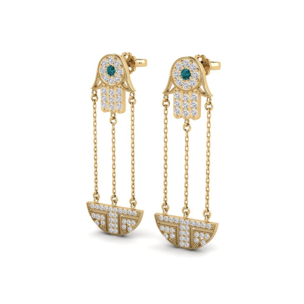 Diamante Azul Pendiente de mujer Jaisoif