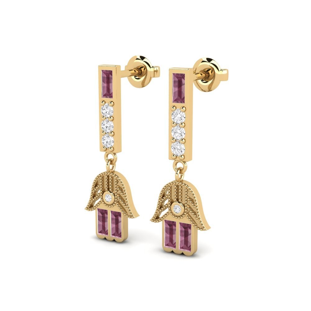 Rhodolite Garnet Women's Earring Jeject