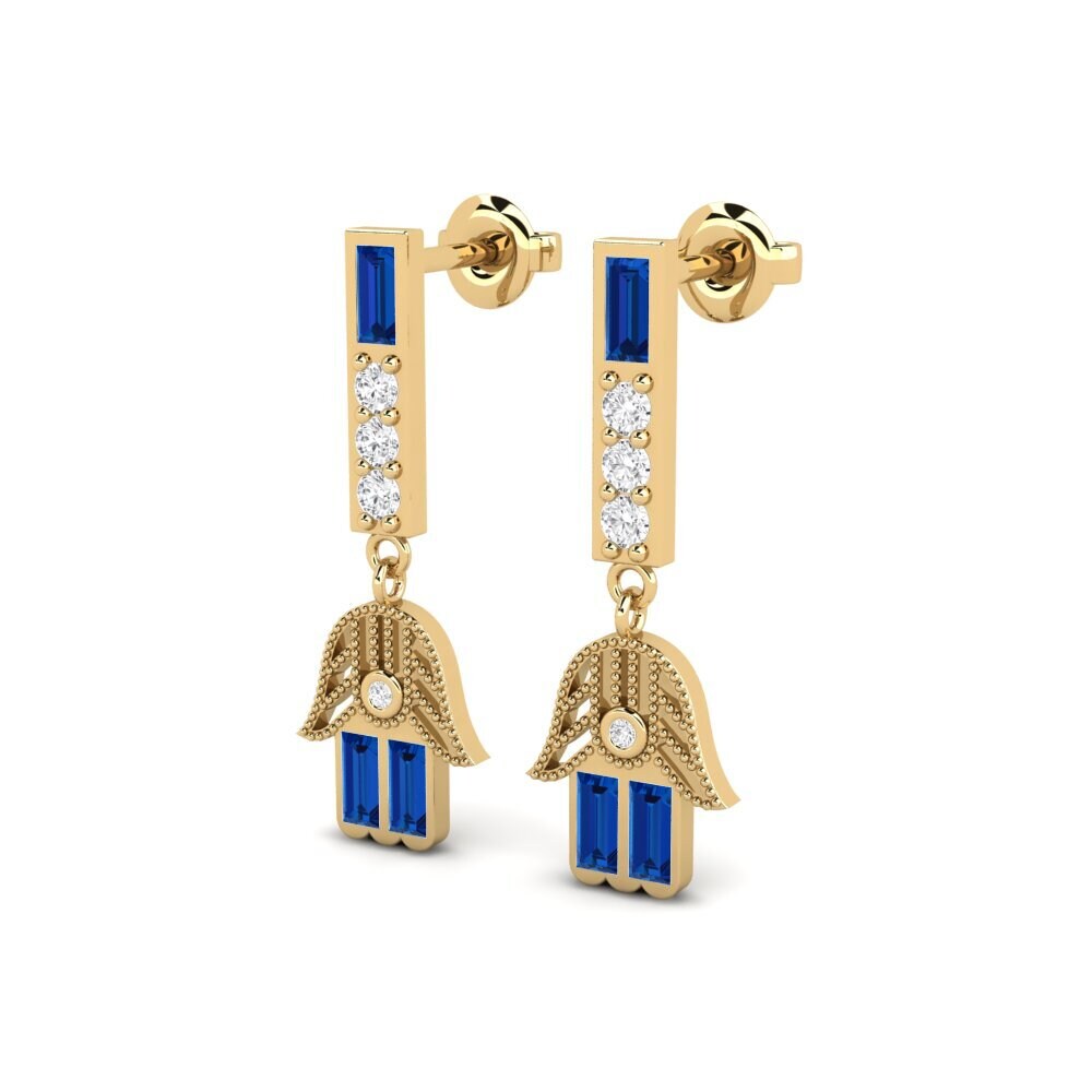 Donker Blauwe Zirkoon Dames Oorbellen Jeject