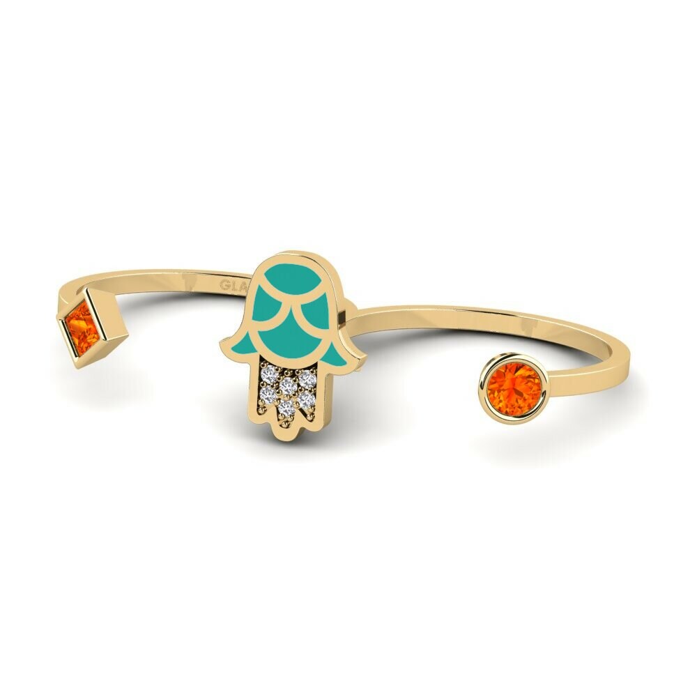 Saphir orange Bague Kaitiaki
