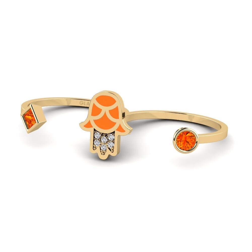 Zafiro Naranja Anillo Kaitiaki