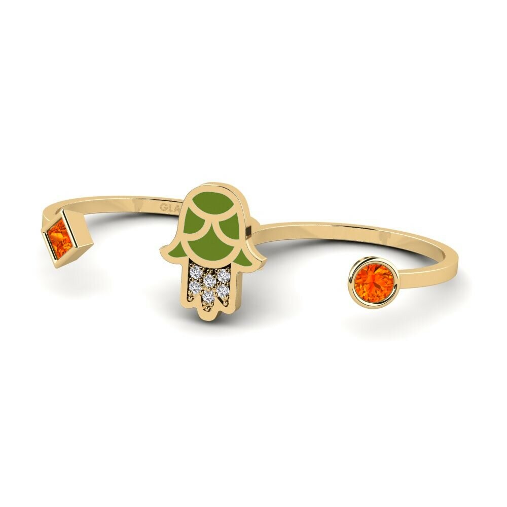 Saphir orange Bague Kaitiaki