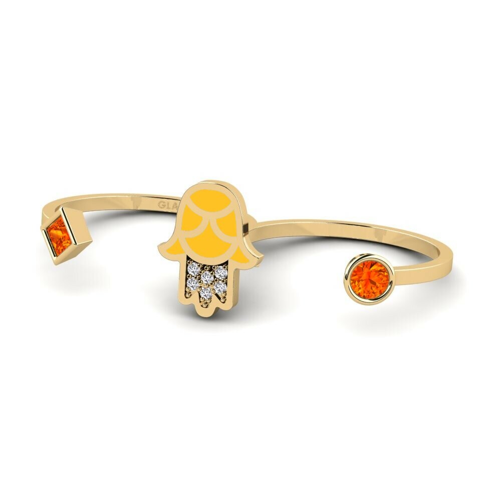 Saphir orange Bague Kaitiaki