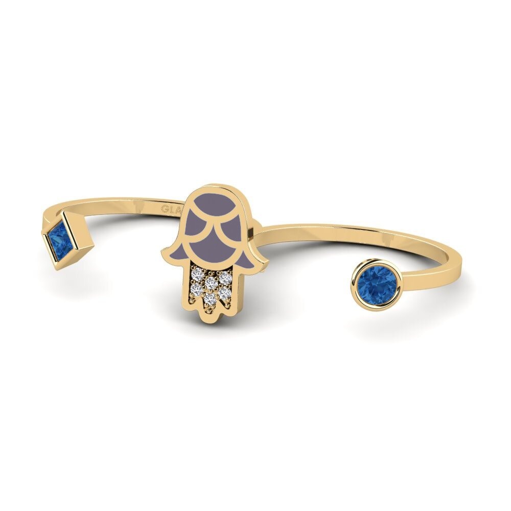 Dunkelblauer Zirkonia Ring Kaitiaki
