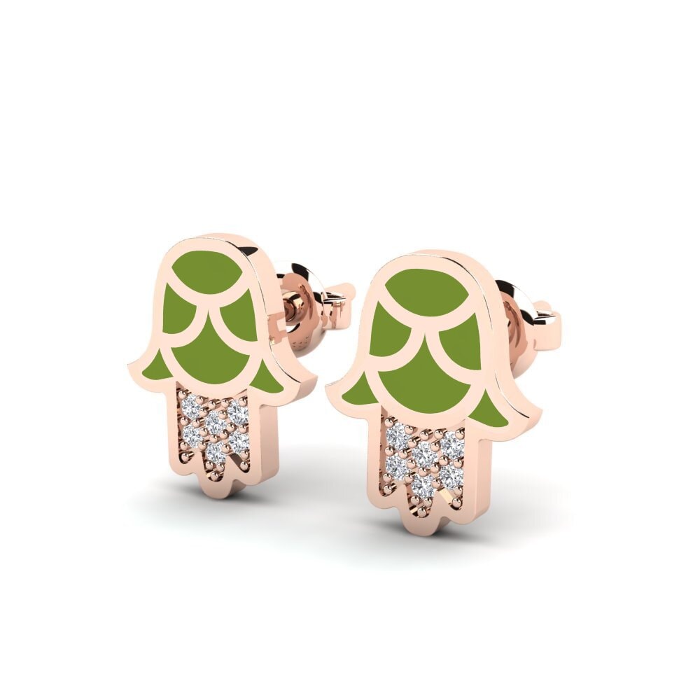 18k Oro Rosa Pendiente de mujer Kekuatan