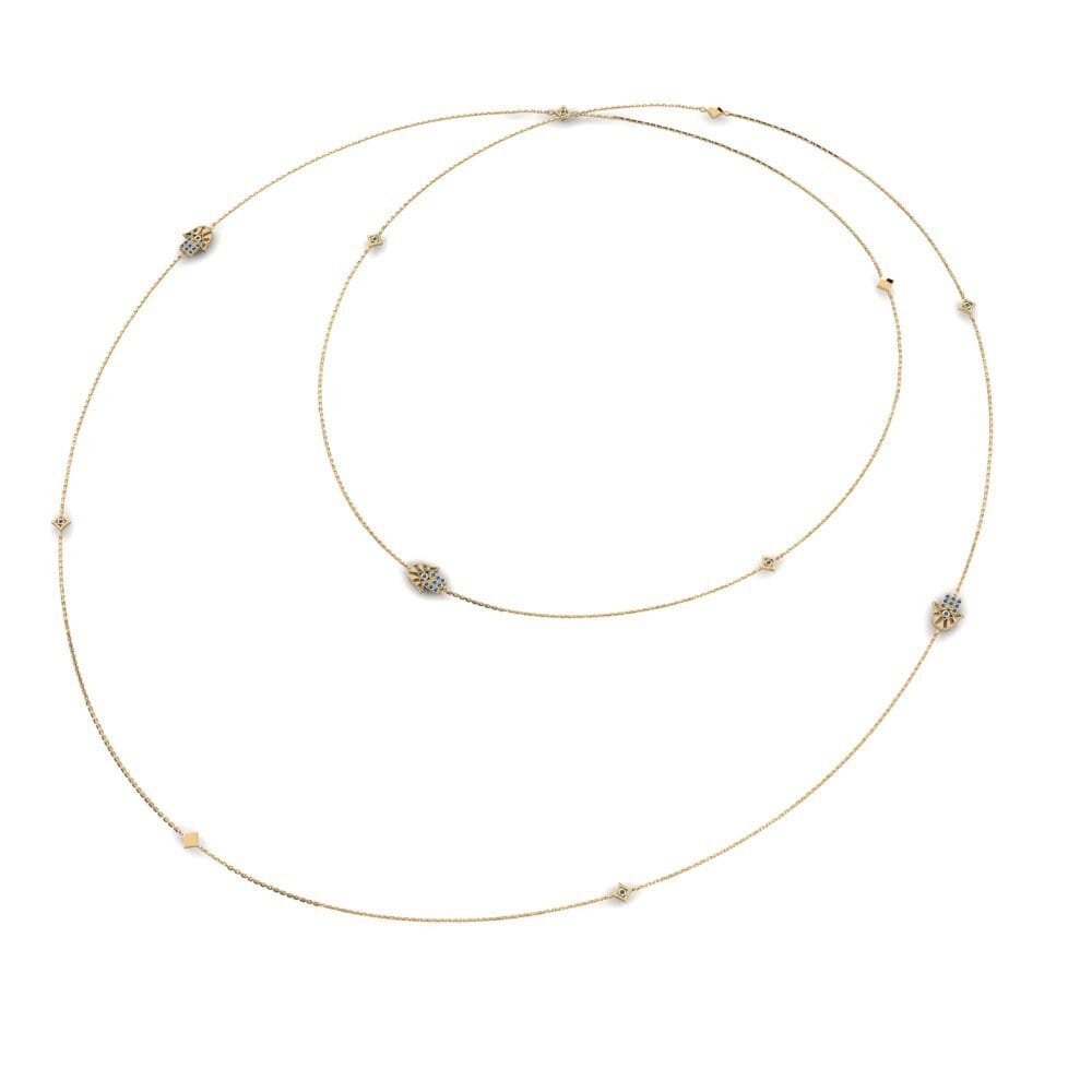 Circonita Azul Oscuro Collar de Mujer Kelaya