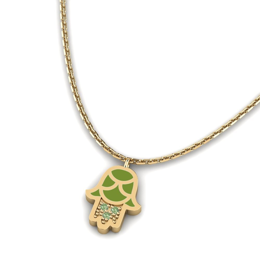Diamante Verde Collar de Mujer Konfiantza