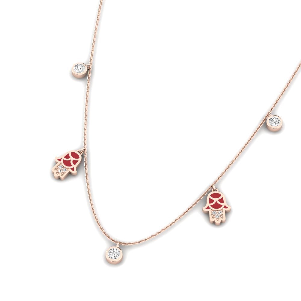 14k Oro Rosa Collar de Mujer Konfidi
