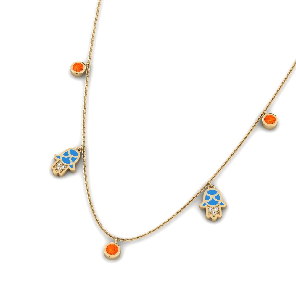 Fire-Opal Women's Necklace Konfidi