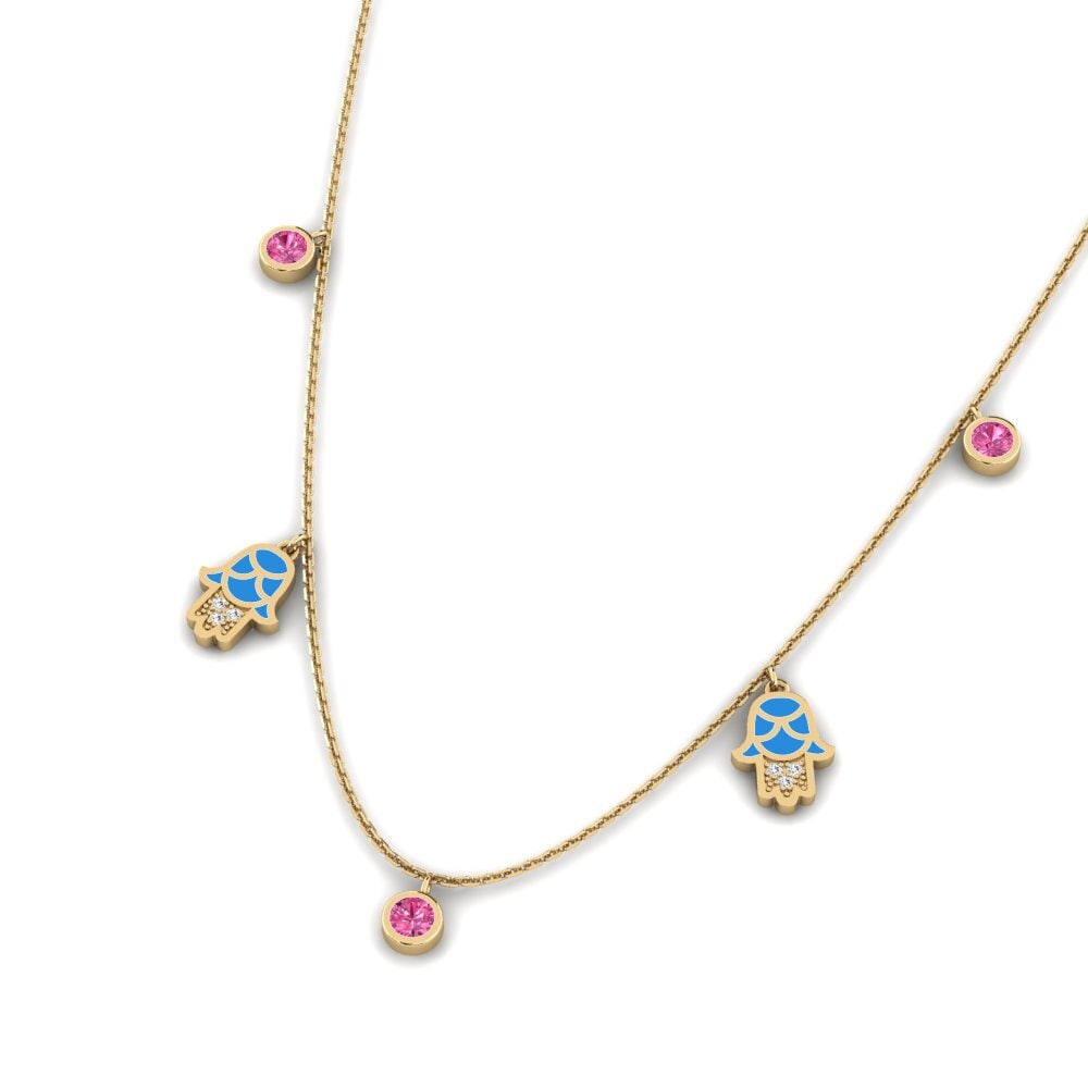 Turmalina rosa Collar de Mujer Konfidi