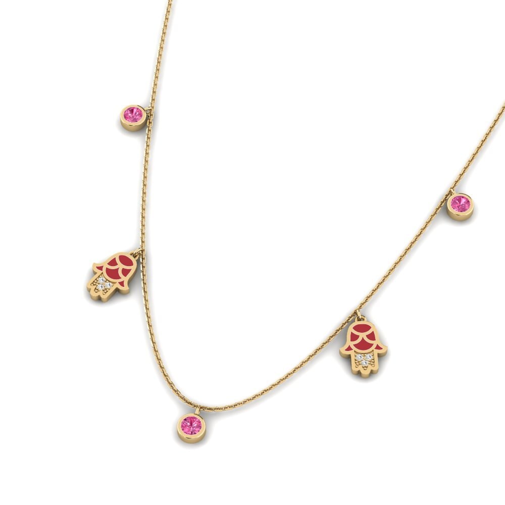 Turmalina rosa Collar de Mujer Konfidi