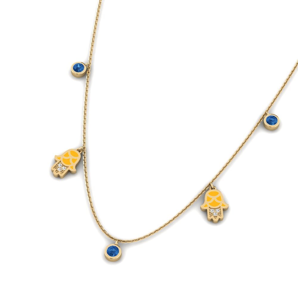 Circonita Azul Oscuro Collar de Mujer Konfidi