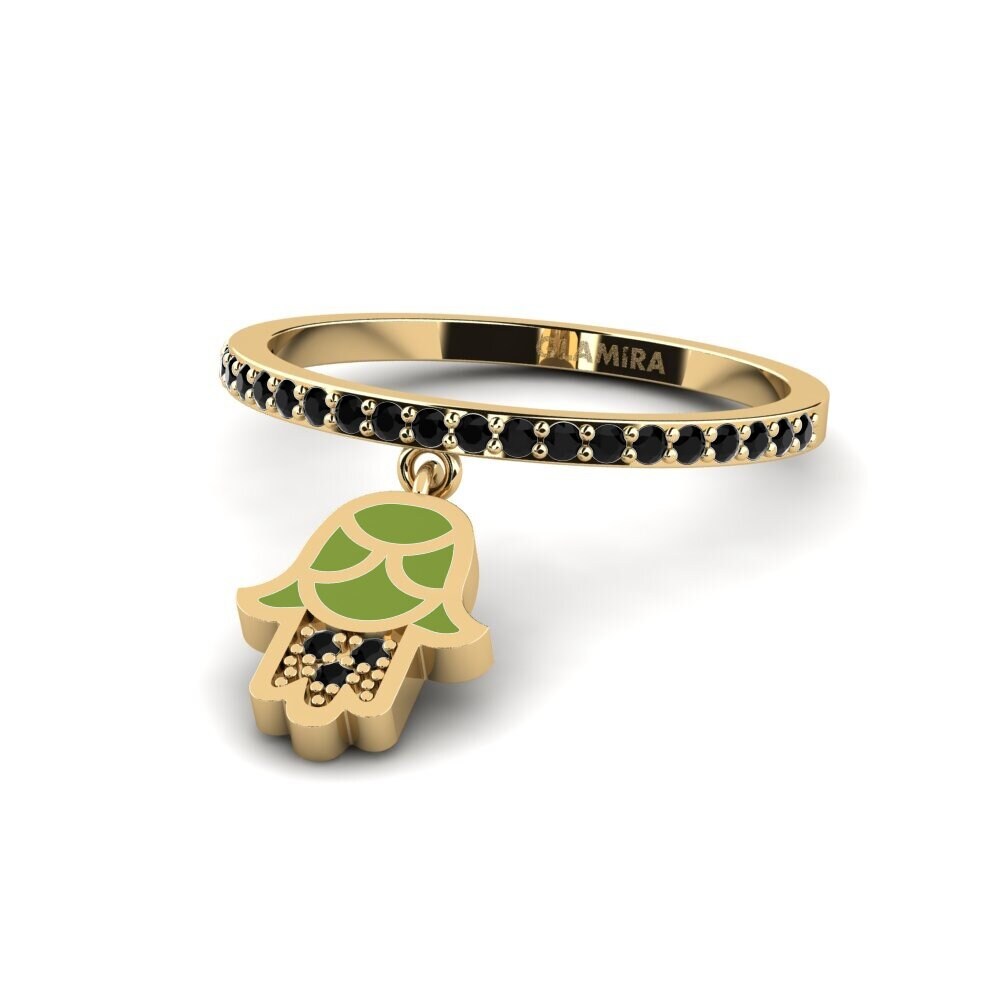 Schwarzer Diamant Ring Korgoo