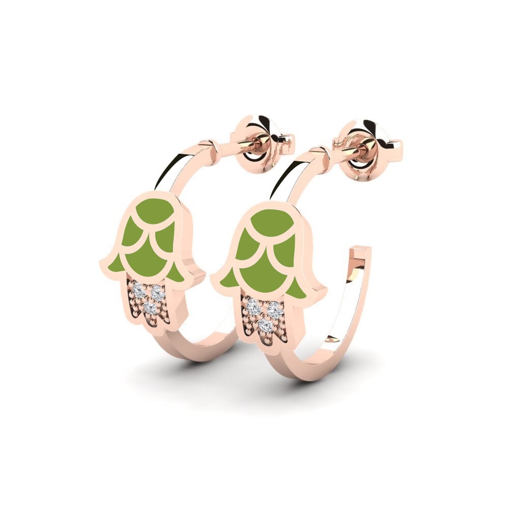18k Oro Rosa Pendiente de mujer Kuasa