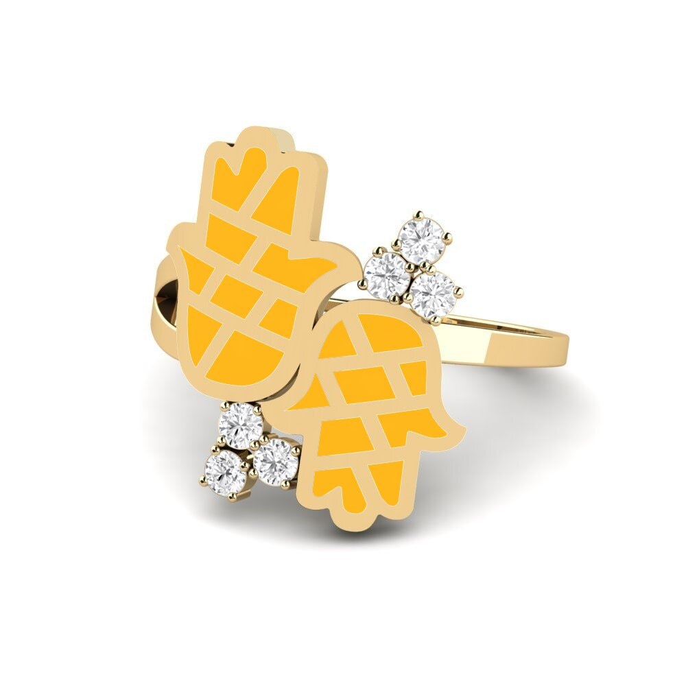Weißer Saphir Ring Kuvimba