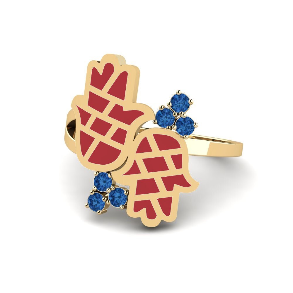 Dunkelblauer Zirkonia Ring Kuvimba