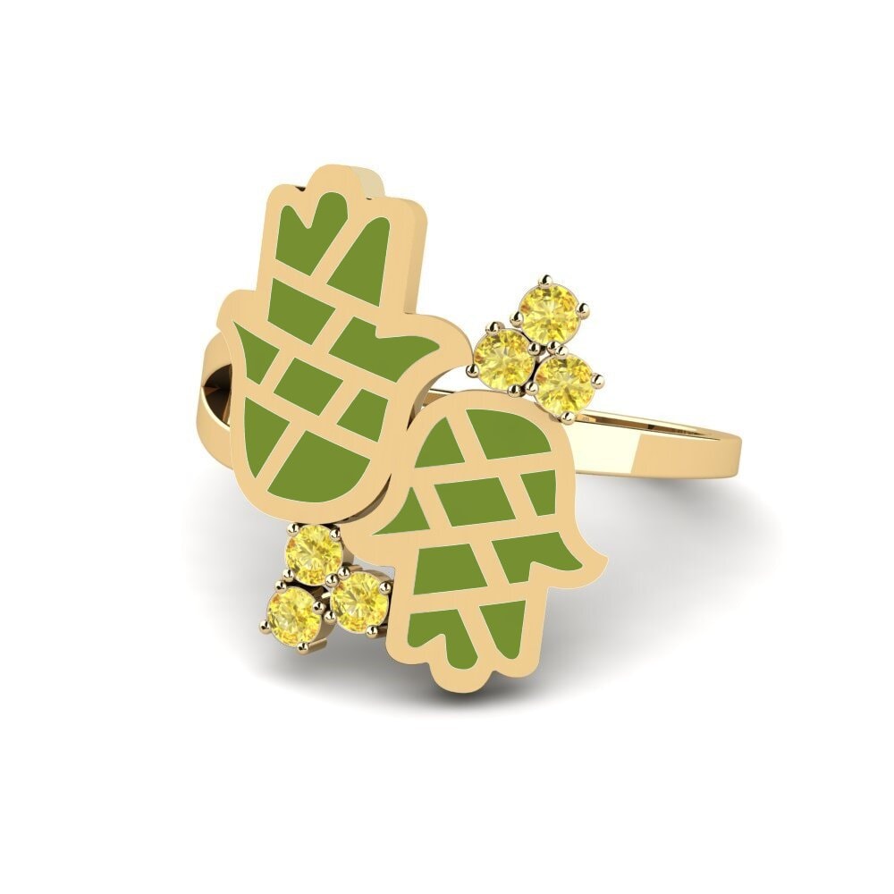 Gelber Saphir Ring Kuvimba