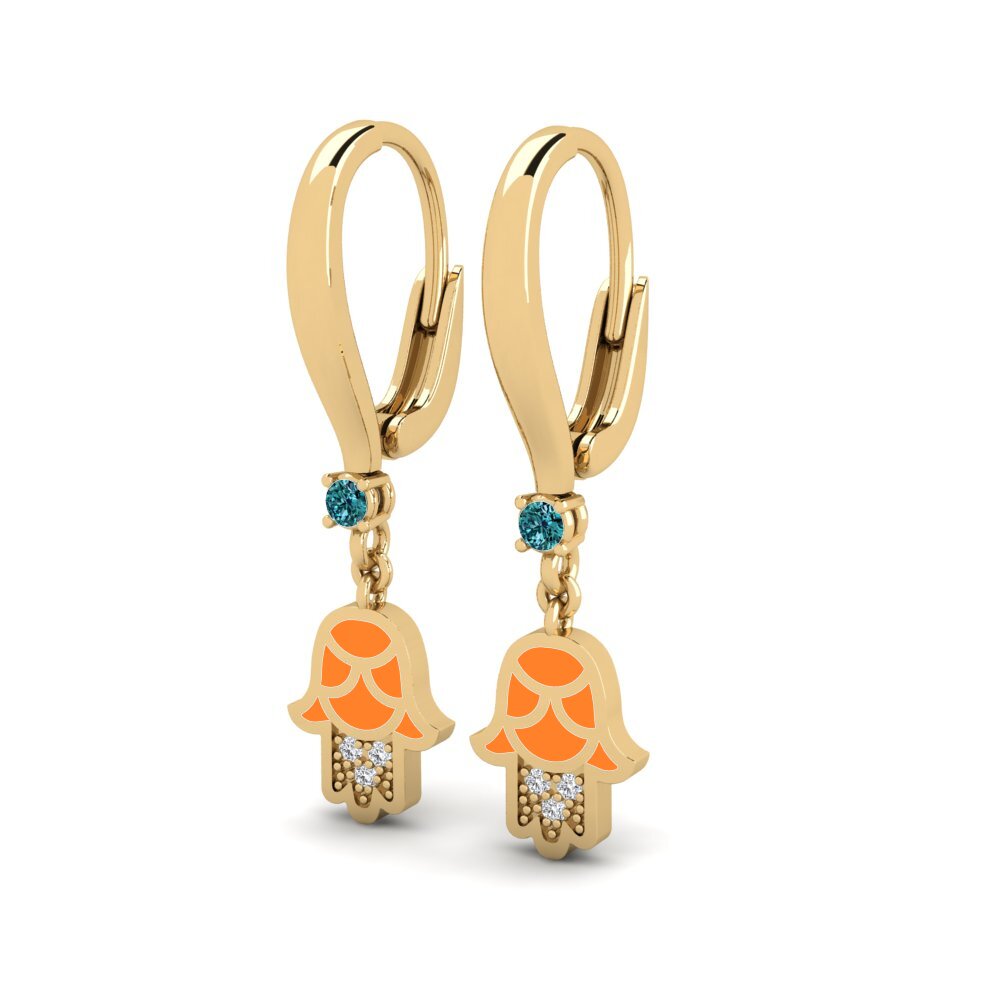 Blauer Diamant Damen ohrring Kuvva