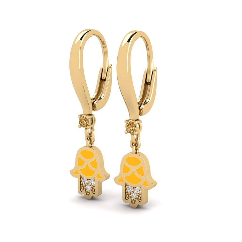 Diamante Marrón Pendiente de mujer Kuvva