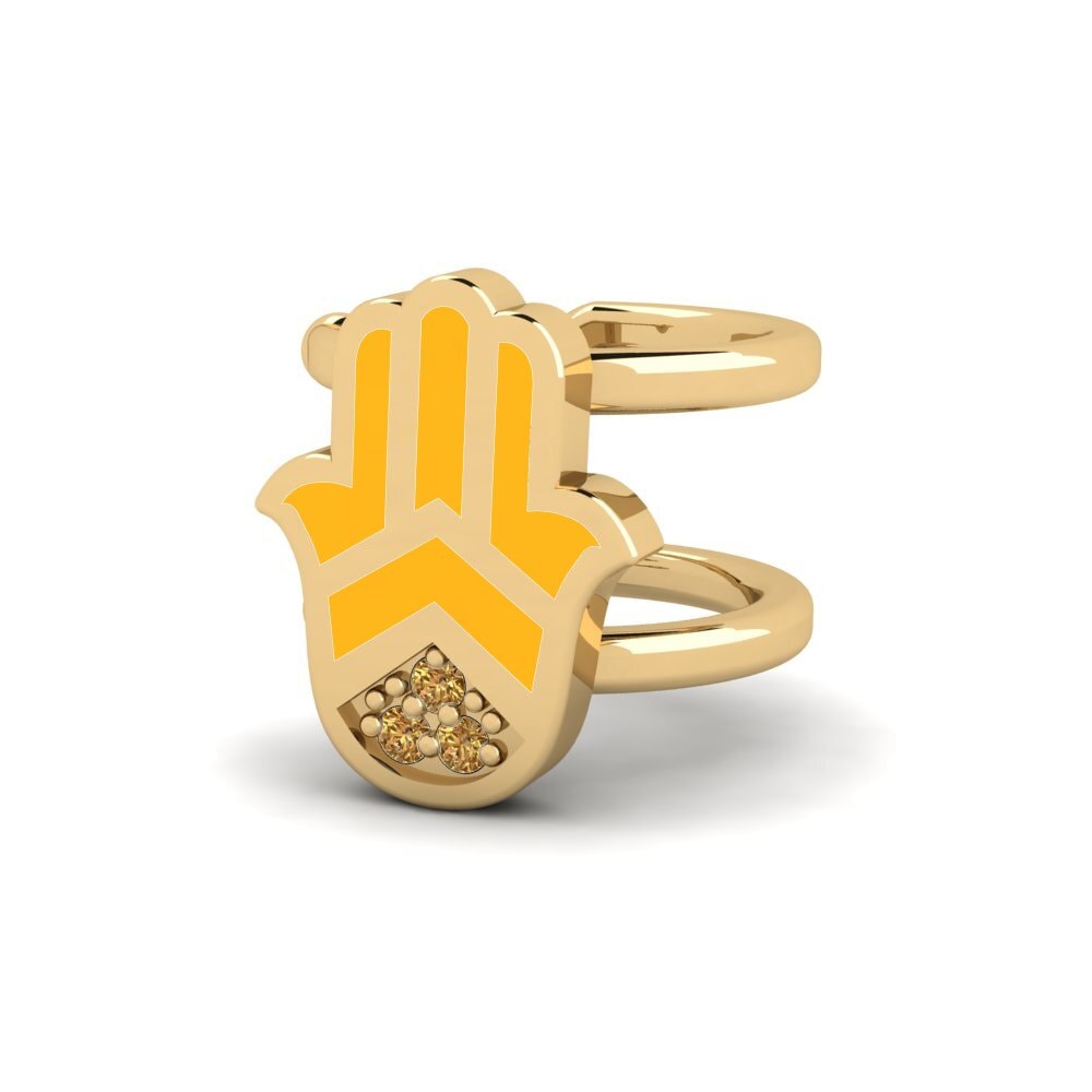 Diamante Marrón Pendiente de mujer Lente