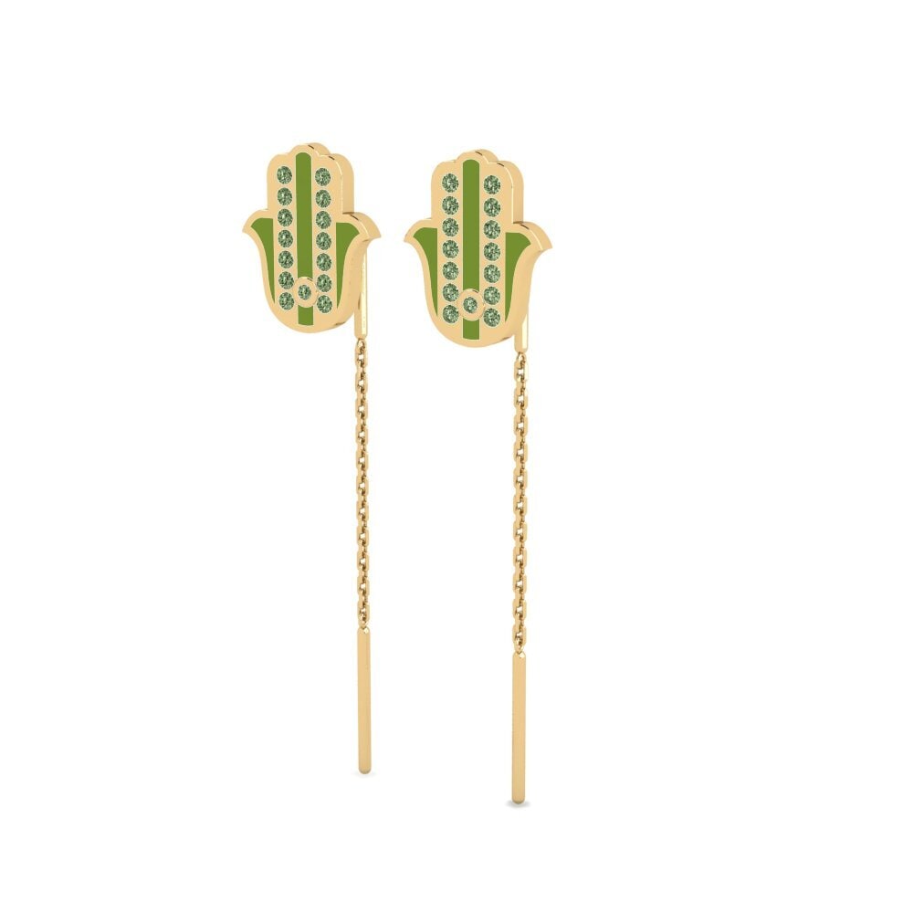 Diamante Verde Pendiente de mujer Liek