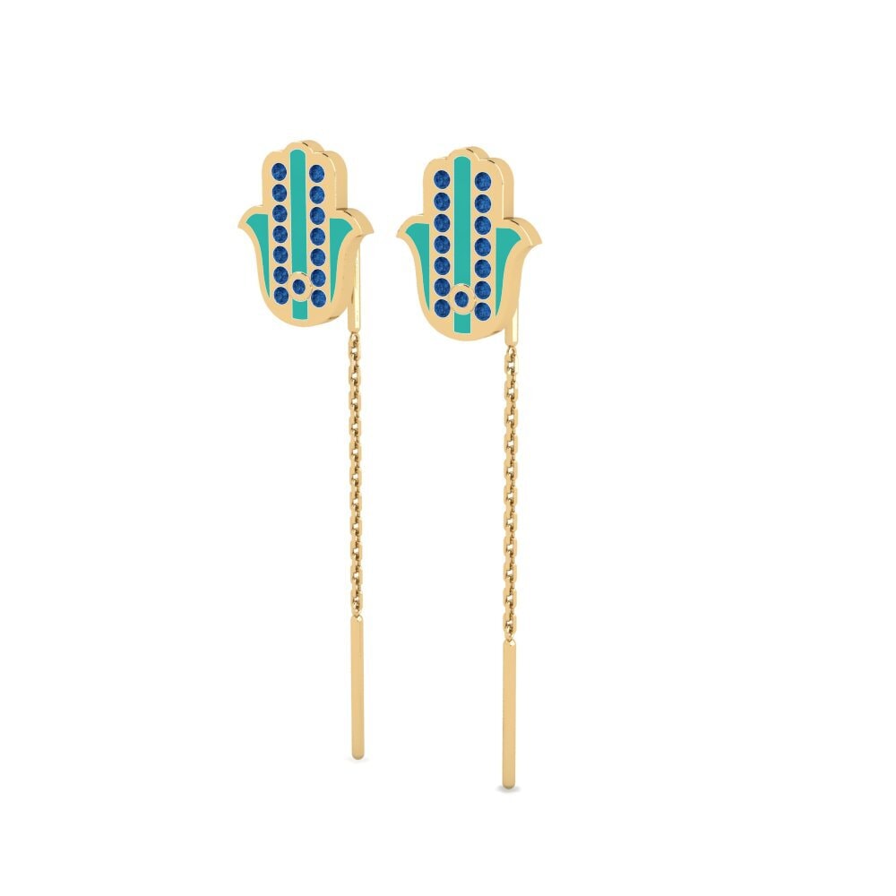 Dark Blue Zirconia Women's Earring Liek