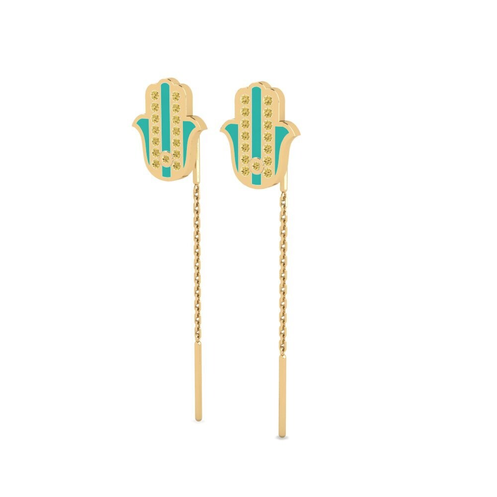 Yellow Diamond Women's Earring Liek