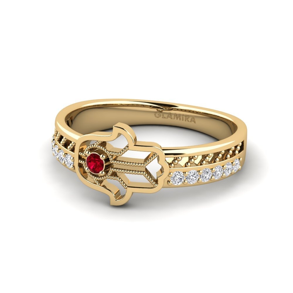 Red Zirconia Ring Lingua