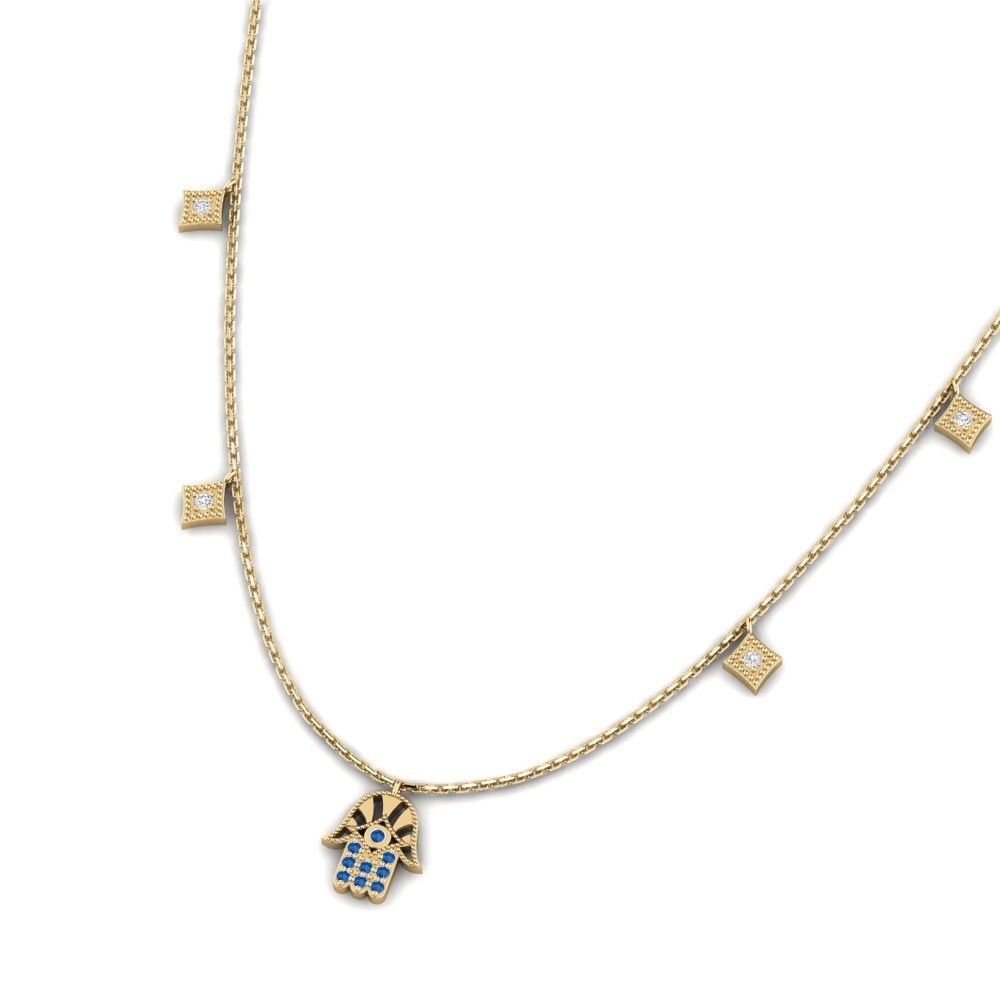 Circonita Azul Oscuro Collar de Mujer Lovelie