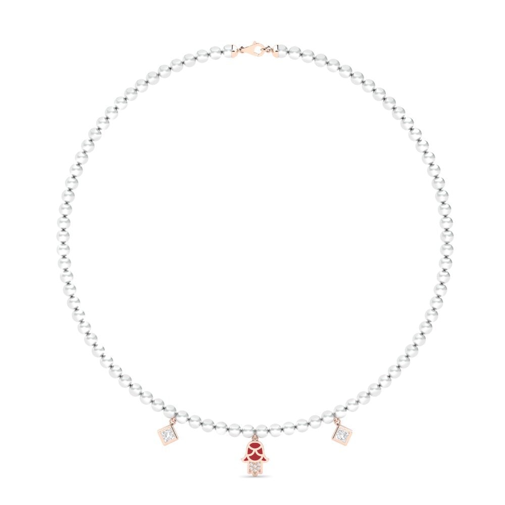 14k Oro Rosa Collar de Mujer Milinzi