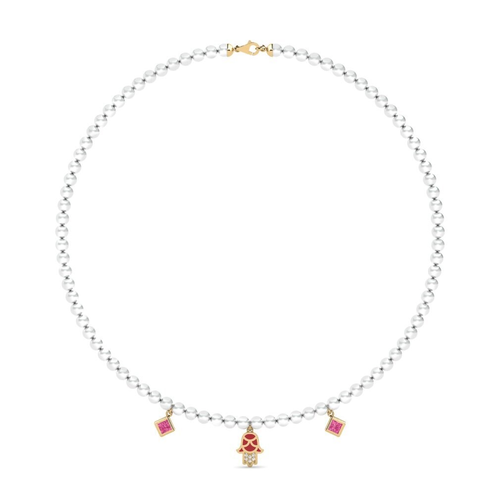 Turmalina rosa Collar de Mujer Milinzi