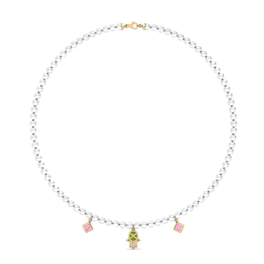 Zafiro Rosado Collar de Mujer Milinzi