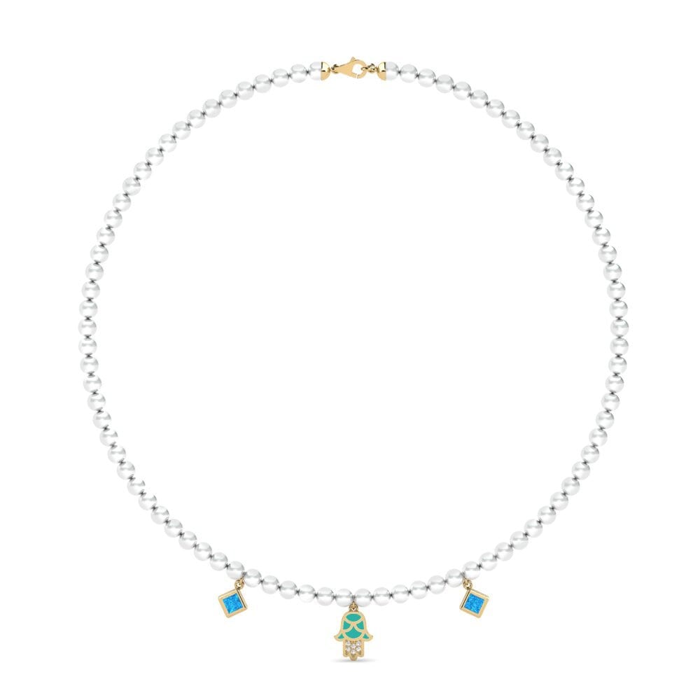 Topacio azul Collar de Mujer Milinzi